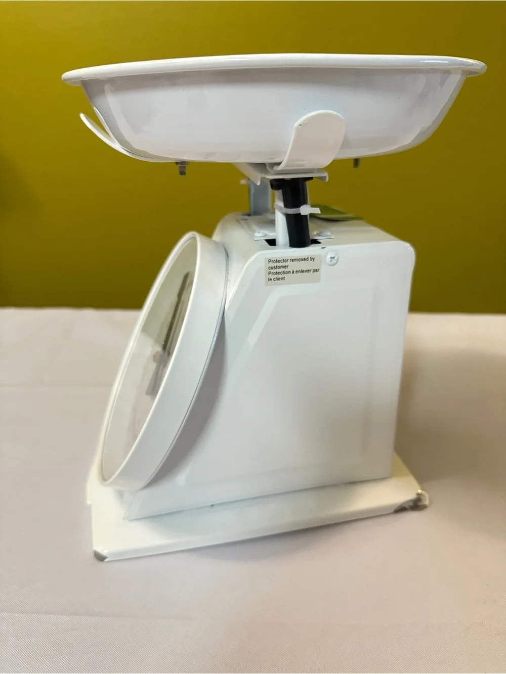 Ashland White Analog Kitchen Scale with Removable Tray